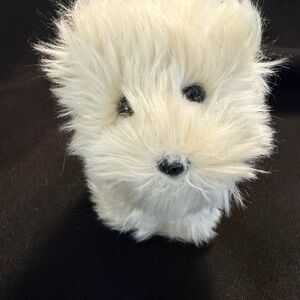 American Girl Doll Pet Dog Puppy Coconut‎ Westie Terrier White Fur Seated #1384